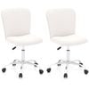 Costway 2pcs Height-adjustable Mesh Office Chair Swivel Computer Desk Chair