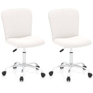 Costway 2pcs Height-adjustable Mesh Office Chair Swivel Computer Desk Chair