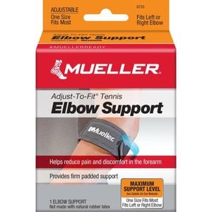 Adjustable Tennis Elbow Support Brace Gray - 25.4cm To 38.1cm One Size Fits Most (left Or Right Arm)