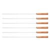 Tramontina Churrasco 6 Piece Bbq Skewer Set With Wooden Handles 50cm