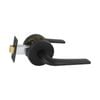 Schlage Matte Black Medio Plus Series Sierra Passage Lever Set with QuickFix