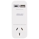 Arlec Compact Power Adapter With USB 3.4A