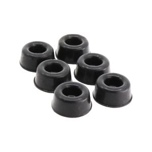Surface Gard 22mm Black Round Rubber Bumper - 6 Pack