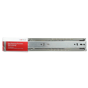 Hafele 300mm Silver Ball Bearing Runners - Pair