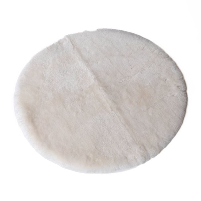 Naturally Sheepskins Ivory Round Lambskin Play Mat / Tummy Time Rug