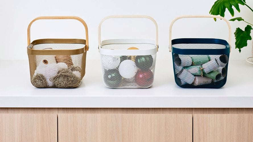 Boxsweden mesh storage baskets.