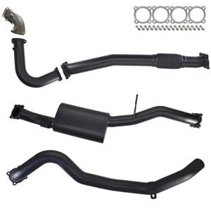 Ignite Exhausts Turbo Back For Nissan Gu Patrol 4.2l Coil Spring Ute 3" Dump Pipe & Muffler 409 Stainless Steel