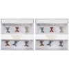 2x 6pc LVD Whale Tails Alloy Wine Glass Charms Set 13x12cm Multicoloured