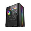Armaggeddon Gaming Pc Case Tessaraxx Apex 7 Rgb Strip Tempered Glass Atx Black