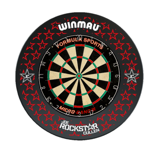 Formula Sports Micro Band 3 Dart Board And Winmau Joe Cullen Rockstar Dartboard Surround Set