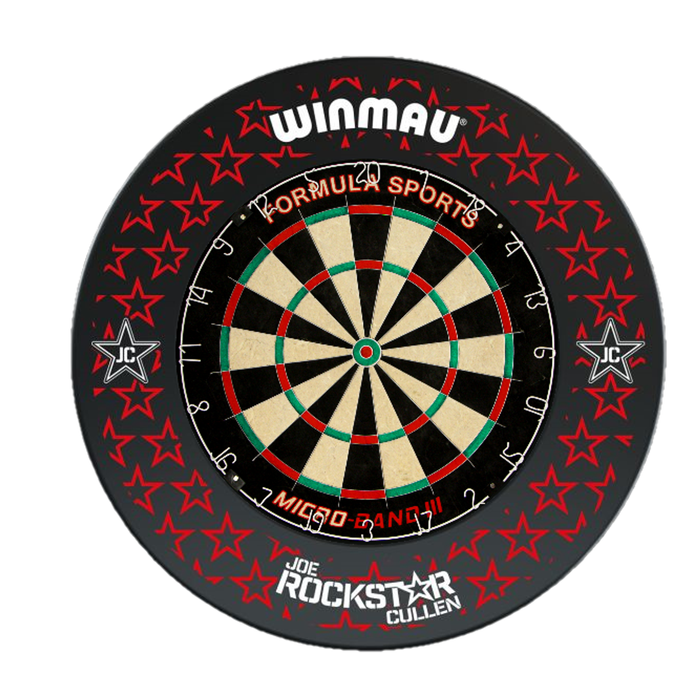Formula Sports Micro Band 3 Dart Board And Winmau Joe Cullen Rockstar Dartboard Surround Set