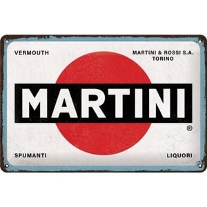 Nostalgic-Art 20x30cm Medium Sign Martini Logo White