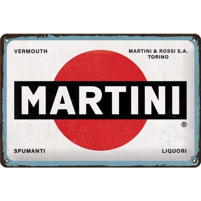 Nostalgic-Art 20x30cm Medium Sign Martini Logo White