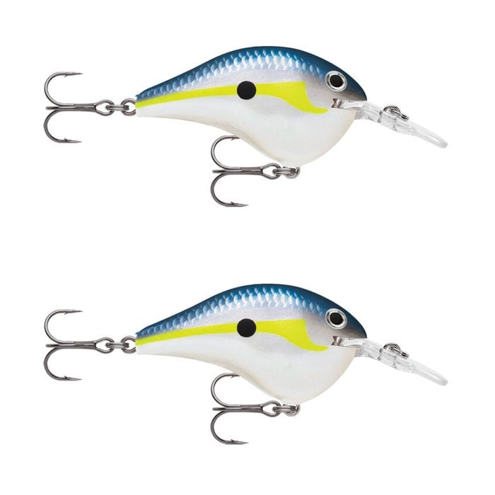 2x Rapala Dives to 8ft 5cm Crankbait Fishing Lures - Helsinki Shad