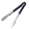 Hygiplas Serving Tongs Colour Coded Blue Vinyl Coated Handle 300mm Commercial Kitchen Food Safety Tongs