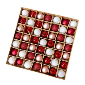 Catzon 49 Pcs Mini Christmas Balls 3CM Shiny & Matte Shatterproof Bauble for Party Decor-Set3