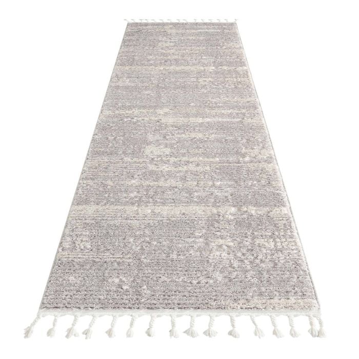 Addie Soft Pile Rug Light Grey - 80 X 300 Cm