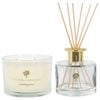 Nicola Spring Soy Wax Scented Candle & Reed Diffuser Set 350g - Lemongrass Fruity Summer Fragrance Double Wick