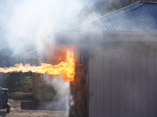 FIRECOAT exterior develops an outer char layer that protects the underlying surface.