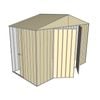 Build-a-Shed 3.0 x 1.5 x 2.3m Double Hinge and Single Sliding Door Narrow Shed - Cream