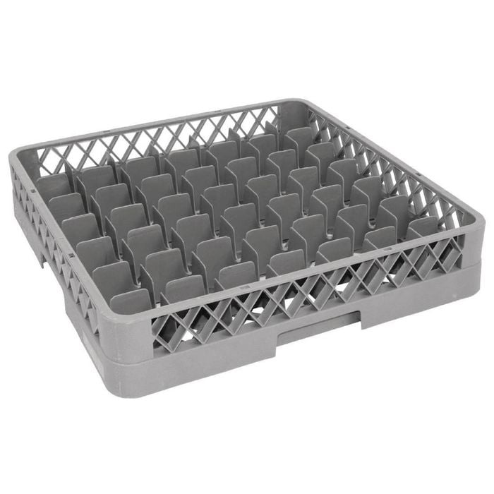 Vogue Glass Rack 49 Compartments Commercial Dishwasher Storage 500x500x100mm