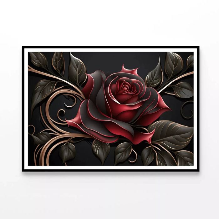 Roses Artistic Flower Design  Print 100% Australian Made 120x90cm  (Poster)