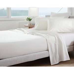 Jason Commercial King Bed Cotton Deluxe Flat Sheet 290x300cm White