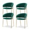 4x Dining Chairs Green