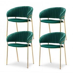 4x Dining Chairs Green