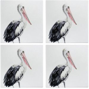 4pc LVD Ceramic Coasters Table Protector Square 9x9cm - Percival