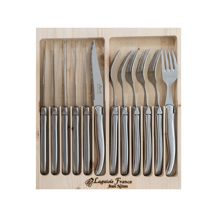 Laguiole Jean Neron 12pc Cutlery Set - Stainless Steel