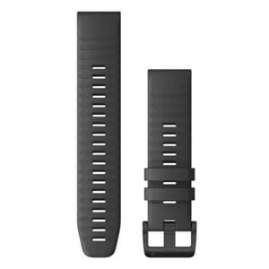 Garmin QuickFit 22 Watch Band - Grey Silicone w Black