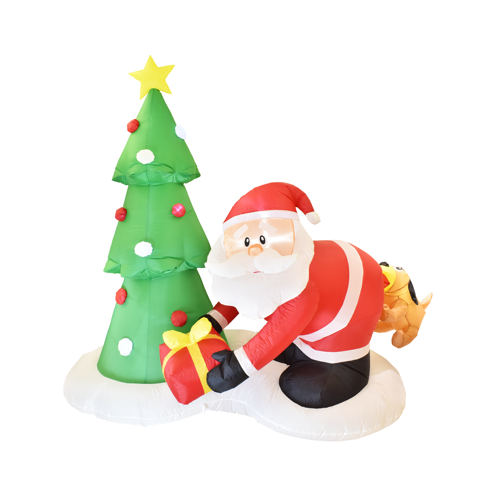 Click 2.1m Inflatable Festive Light Up Santa and Dog product image
