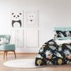 Jelly Bean Kids Glow Robo Single Bed Quilt Cover Set Navy