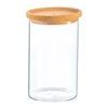 Argon Tableware Glass Storage Jar - Gold Lid - 1l - Modern Round Scandi Organisation Container Glass Jar