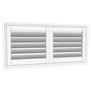 EasyAS 1210 x 600mm White Adjustable Plantation Shutter