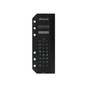 Filofax 17cm Solar Powered Calculator Organiser Accessory W/handy Ruler Black