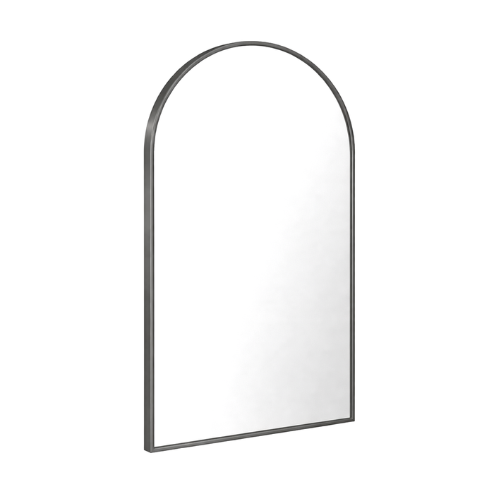 Barelli 900 x 600mm Signature High Specification Forma Arch Gun Metal Grey Framed Mirror