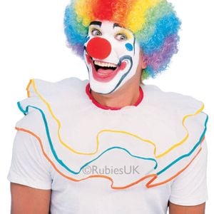 Clown Afro Short Rainbow Wig Adult Dress Up Curly Hair Party Costume Accessory