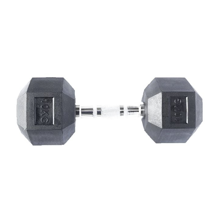10kg Rubber Coating Hex Dumbbells in Pairs
