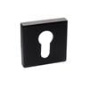Lane 53mm Black Square Euro Cylinder Escutcheon