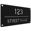 ProtectorAl 580mm x 280mm Black Custom House Sign Aluminium Cut Through