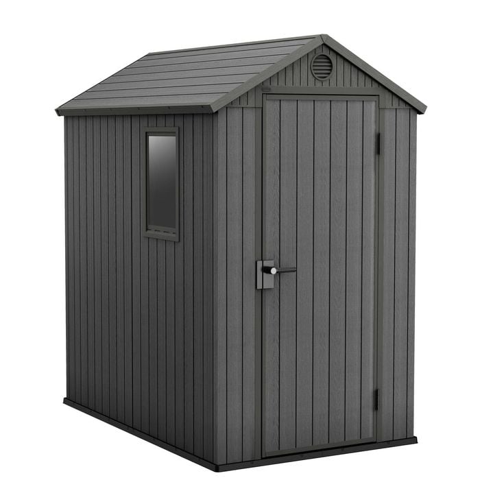 Keter 4 x 6' Grey Darwin Garden Shed