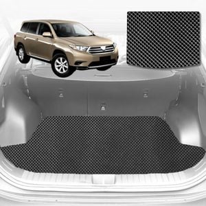 6D Diamond Car Boot Mat for Toyota Kluger (XU50)2014-2020-Cargo Mat-Black-Outback GT