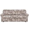 Smarcute 3 Seater Stretch Floral Pattern 4 Pieces Seperated Sofa Covers With Individual Cushions Taupe