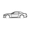 Ignite Laser Ford 2019 Mustang GT Convertable Silhouette Metal Wall Art Coated Black 23.6inch/60cm
