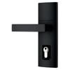 Gainsborough Matt Black Trilock Angular Contemporary Double Cylinder