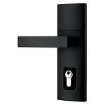 Gainsborough Matt Black Trilock Angular Contemporary Double Cylinder