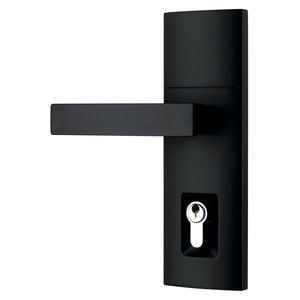 Gainsborough Matt Black Trilock Angular Contemporary Double Cylinder