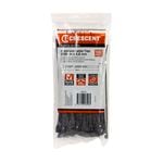 Crescent 200 x 4.6mm Black Cable Ties  - 100 Pack